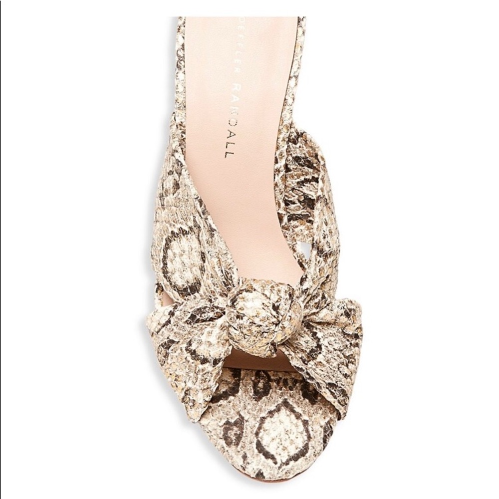 Loeffler Randall coco Knotted snakeskin slide 9 - Picture 14 of 14